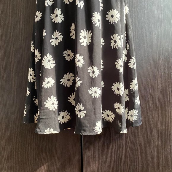 Maurices Black Daisy Wrap Dress - Picture 3 of 5